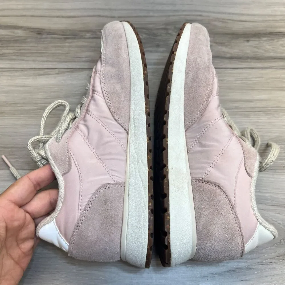 WODEN NELLIE Women's Pink Suede &‎ Nylon Soft Sneaker Shoes Size 7.5